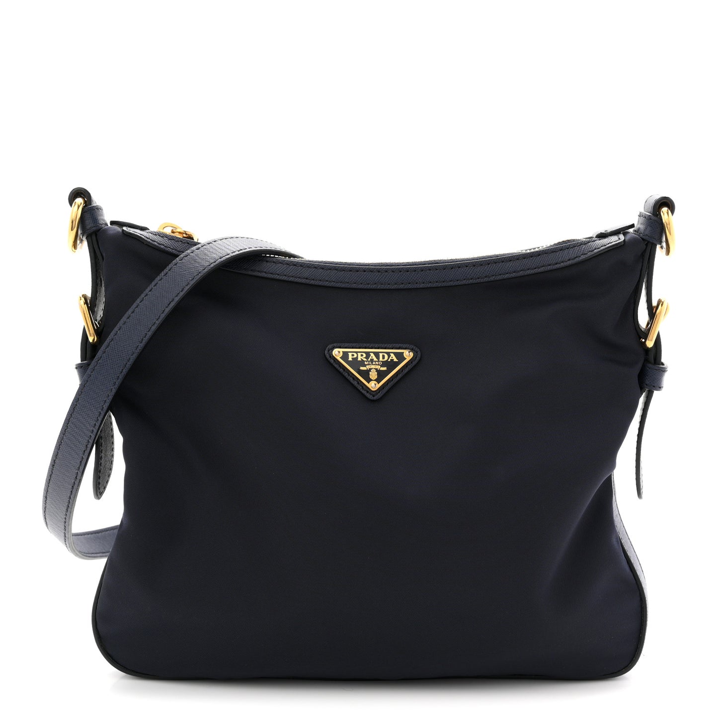 Tessuto Nylon Saffiano Small Crossbody Bag Navy