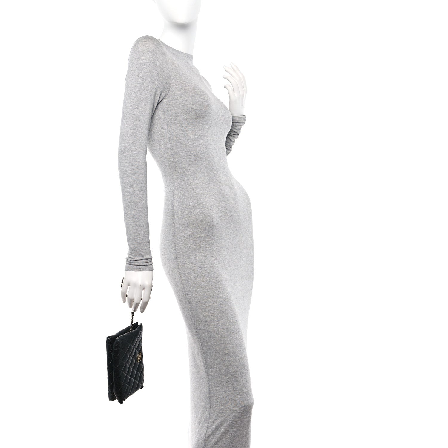 Chanel Shiny Crumpled Calfskin Quilted Clutch Bag Black 2 of 12