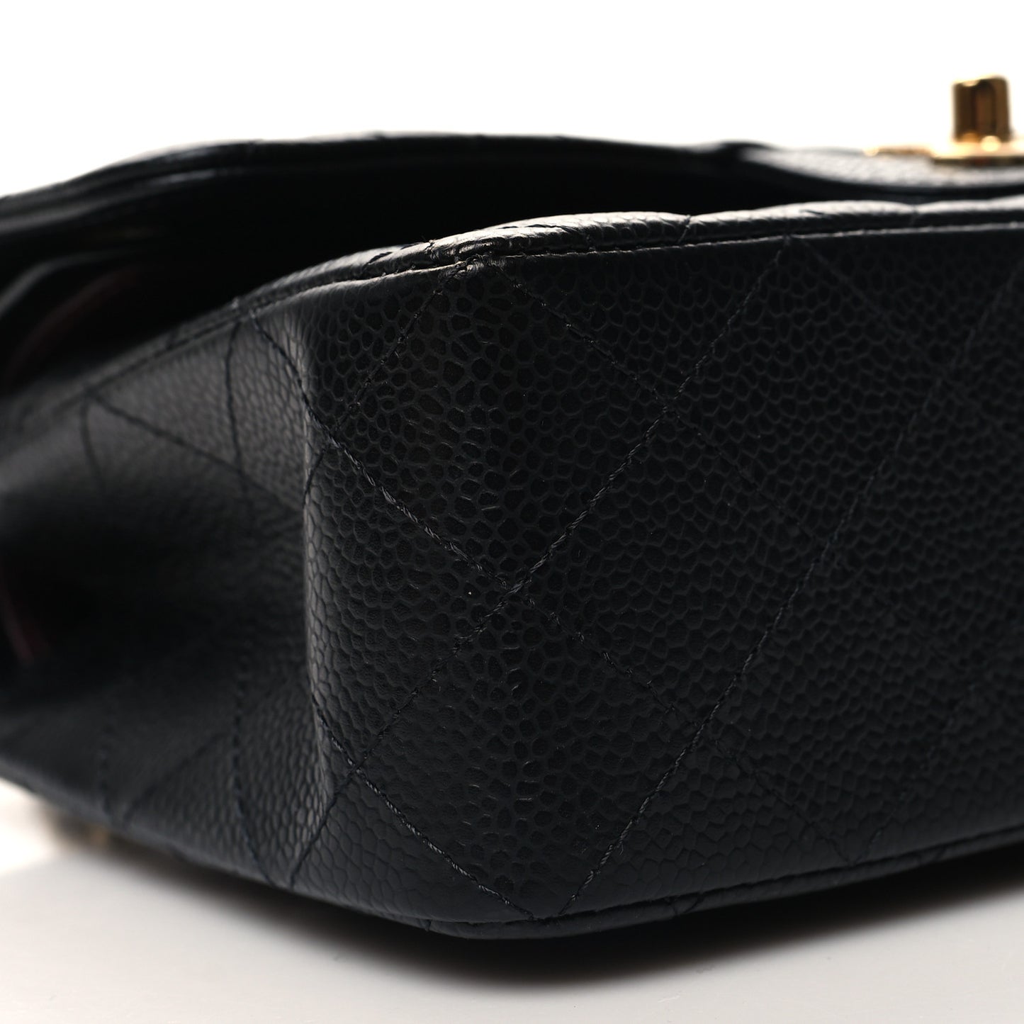Caviar Quilted Small Double Flap Black