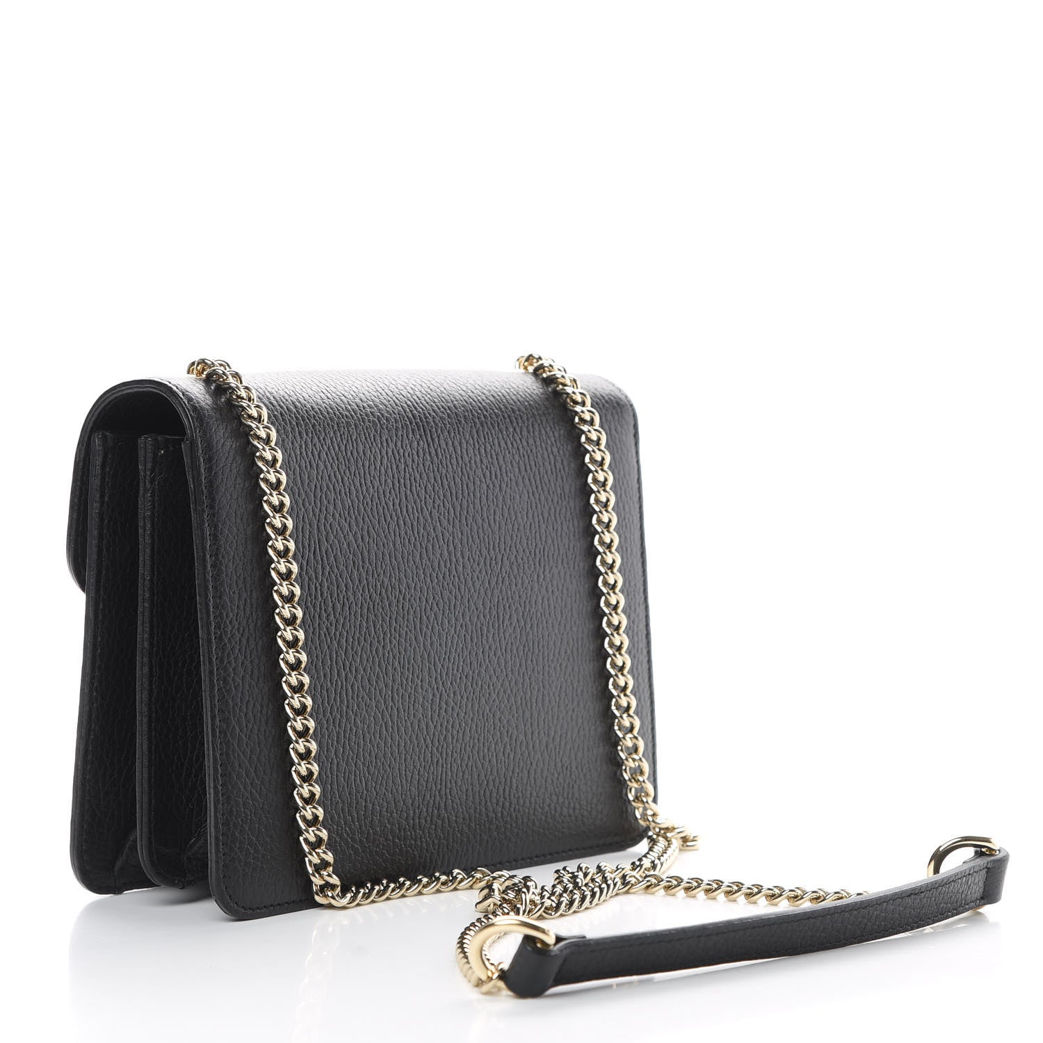 Gucci Dollar Calfskin Small Interlocking G Shoulder Bag Black 3 of 11