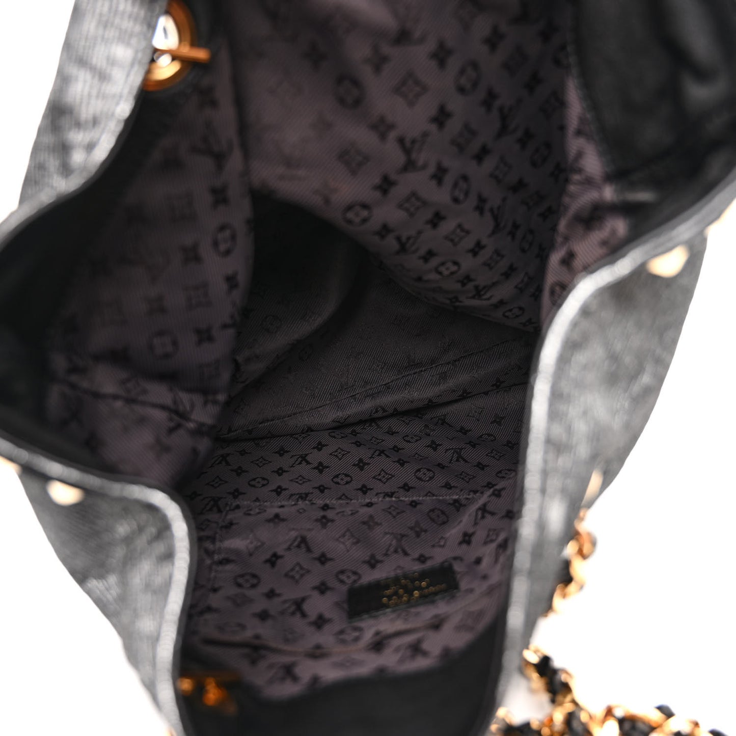 Metallic Jacquard Double Jeu Tote Silver