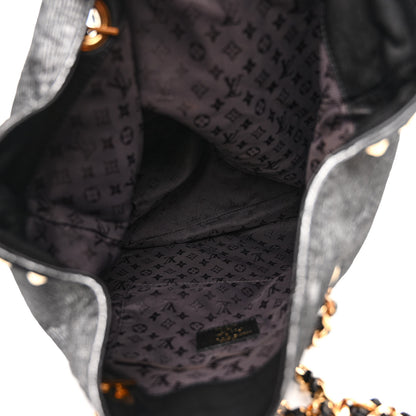 Louis Vuitton Metallic Jacquard Double Jeu Tote Silver 5 of 14