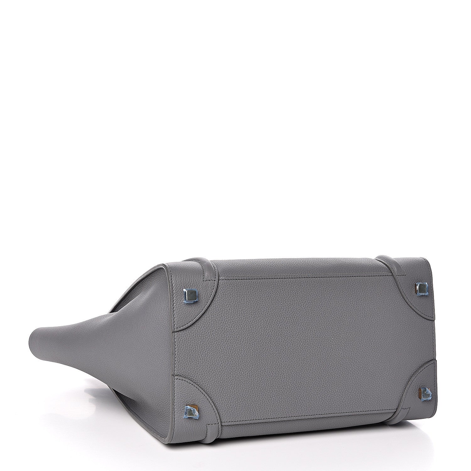 Celine Drummed Calfskin Mini Luggage Kohl 4 of 9