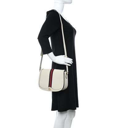 Gucci Textured Calfskin Small Ophidia Flap Messenger Bag Mystic White 2 of 12