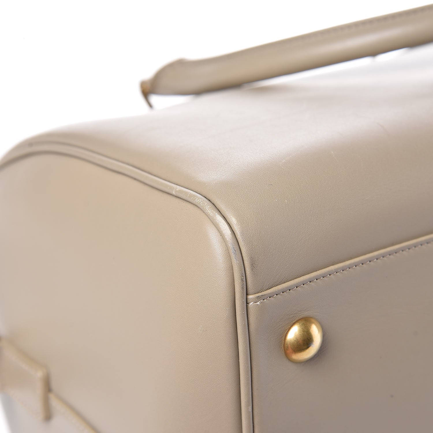 Saint Laurent Calfskin Classic Duffle 6 Beige Vintage 12 of 13