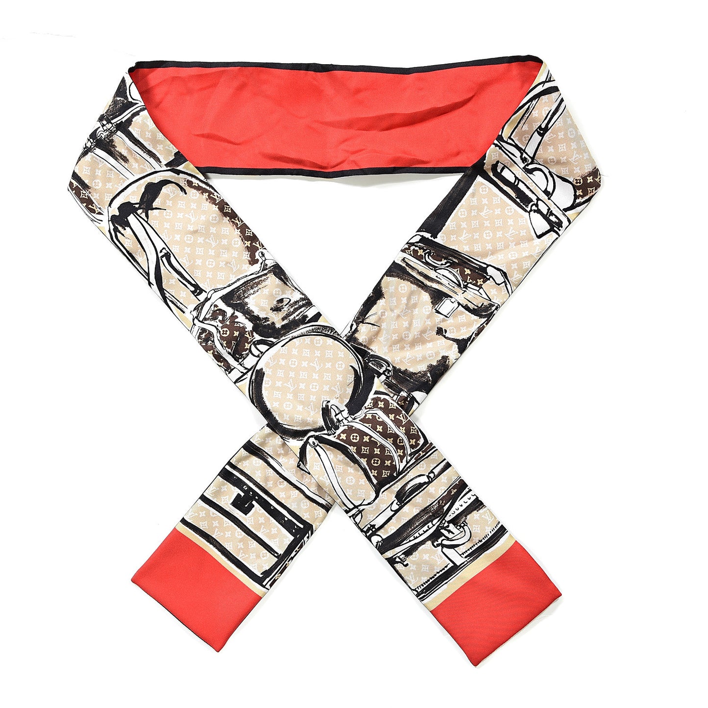 Silk Monogram Trunks Bandeau Brown
