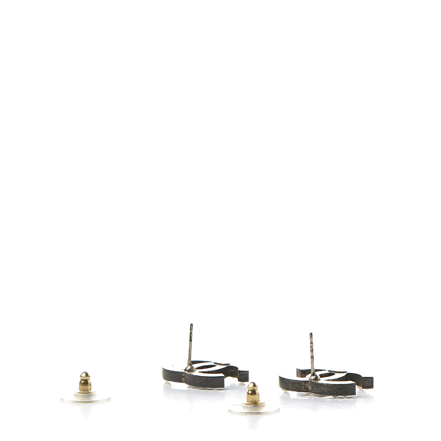 Chanel Enamel Pearl Crystal CC Earrings White 3 of 7