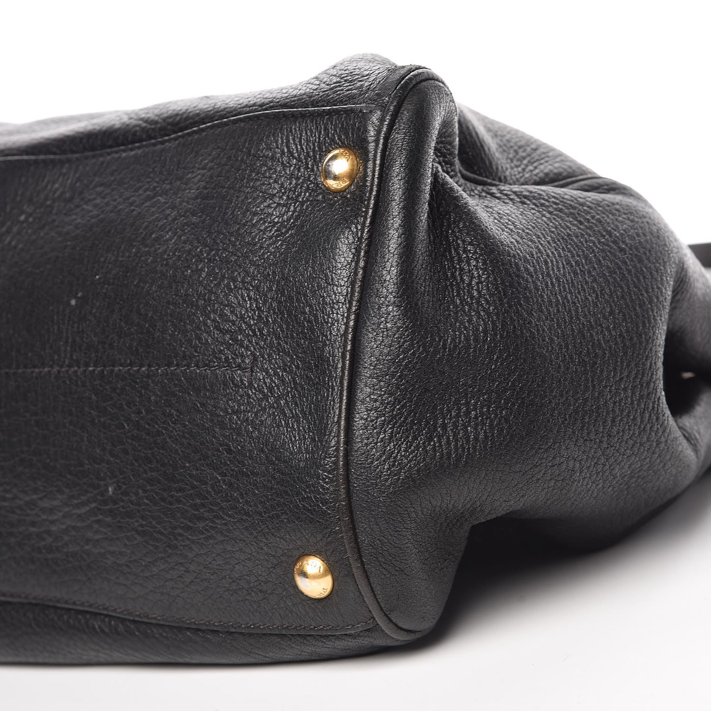 Cervo Deerskin Shopping Tote Black
