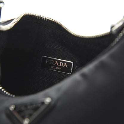 Prada Nylon Re-Edition 2005 Shoulder Bag Black 8 of 9