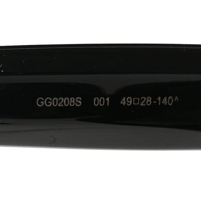 Gucci Acetate Crystal Star Round Frame Sunglasses GG0208S Black 6 of 10