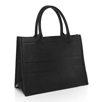 Christian Dior Calfskin Embossed Medium Book Tote Black 3 of 10