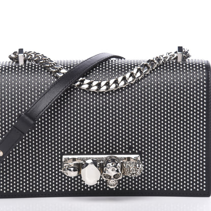 Alexander McQueen Calfskin Studded Knuckle Crossbody Bag Black 9 of 10