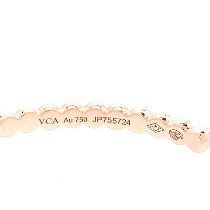 Van Cleef & Arpels 18K Rose Gold Small Perlee Hoop Earrings 4 of 5