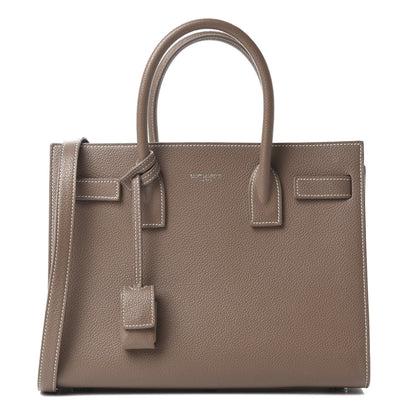 Saint Laurent Grained Calfskin Topstich Baby Sac De Jour Taupe 1 of 10