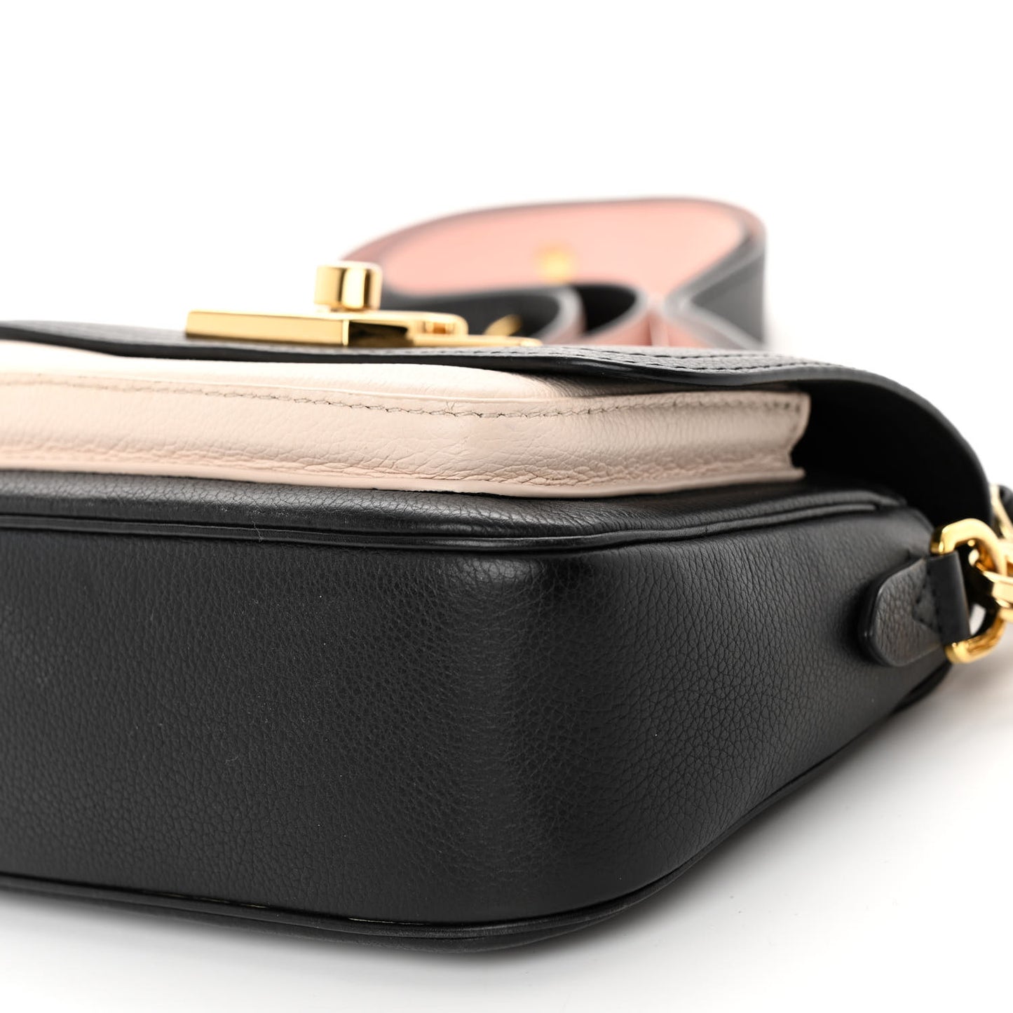 Grained Calfskin Lockme Tender Black
