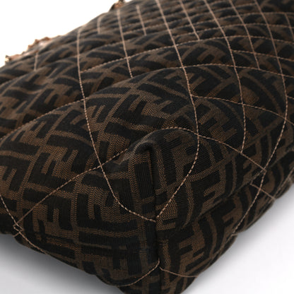 Fendi Zucca Quilted Chain Roll Tote Tobacco 10 of 17