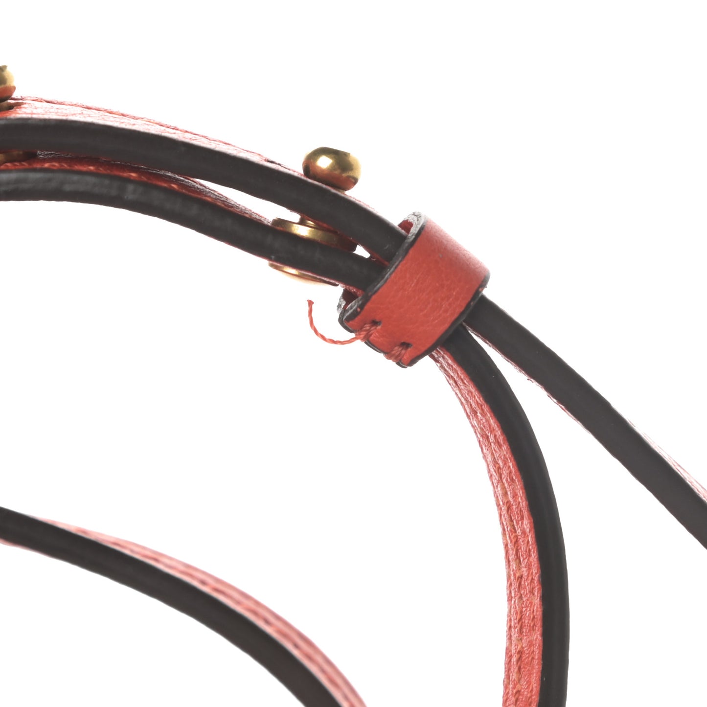 Calfskin Suede Medium Nile Bracelet Bag Earthy Red