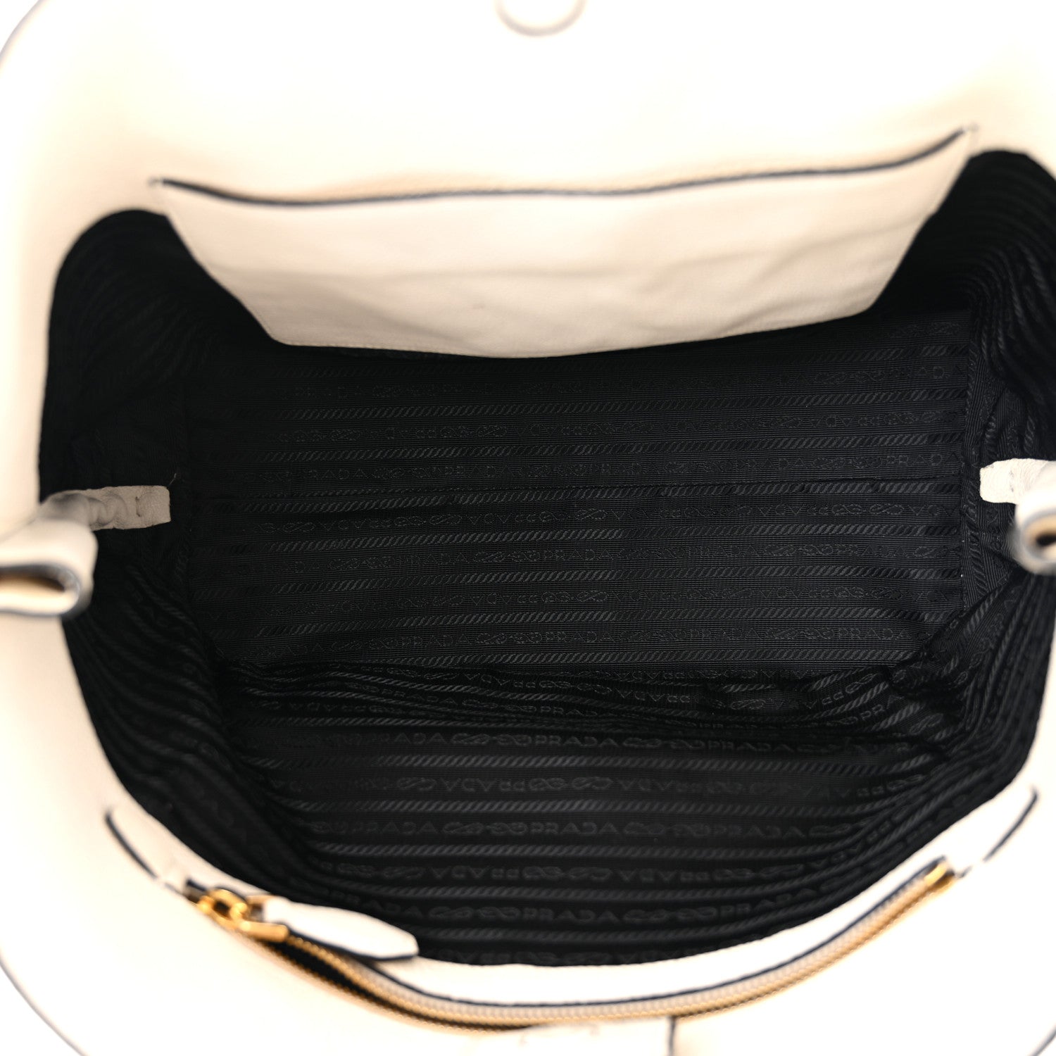 Prada Vitello Daino Shoulder Bag White 5 of 10