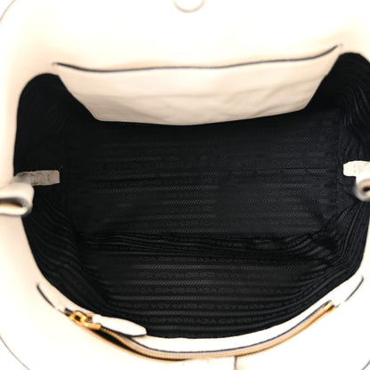 Prada Vitello Daino Shoulder Bag White 5 of 10