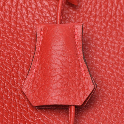 Hermes Taurillon Clemence Birkin 35 Rouge Casaque 31 of 36