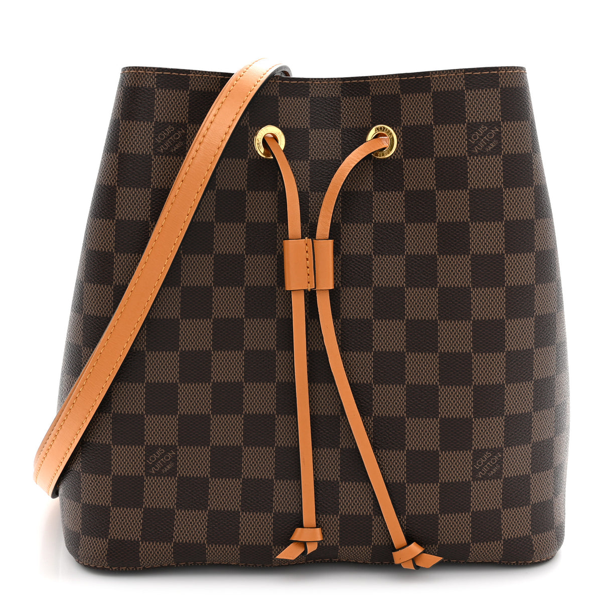 Louis Vuitton Damier Ebene Neonoe MM Safran 1 of 10