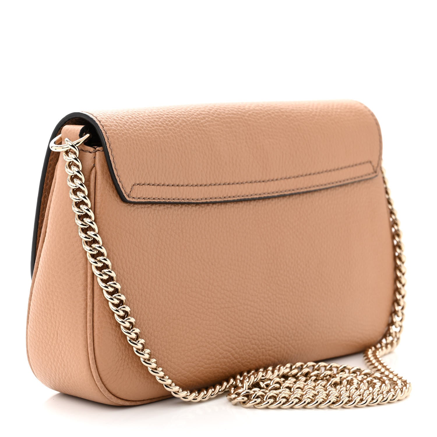 Gucci Pebbled Calfskin Medium Soho Flap Crossbody Camelia 3 of 10