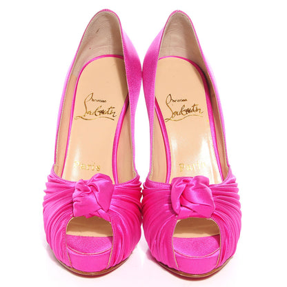 Christian Louboutin Crepe Satin Lady Gres 120 Pumps 36 Hot Pink 2 of 7