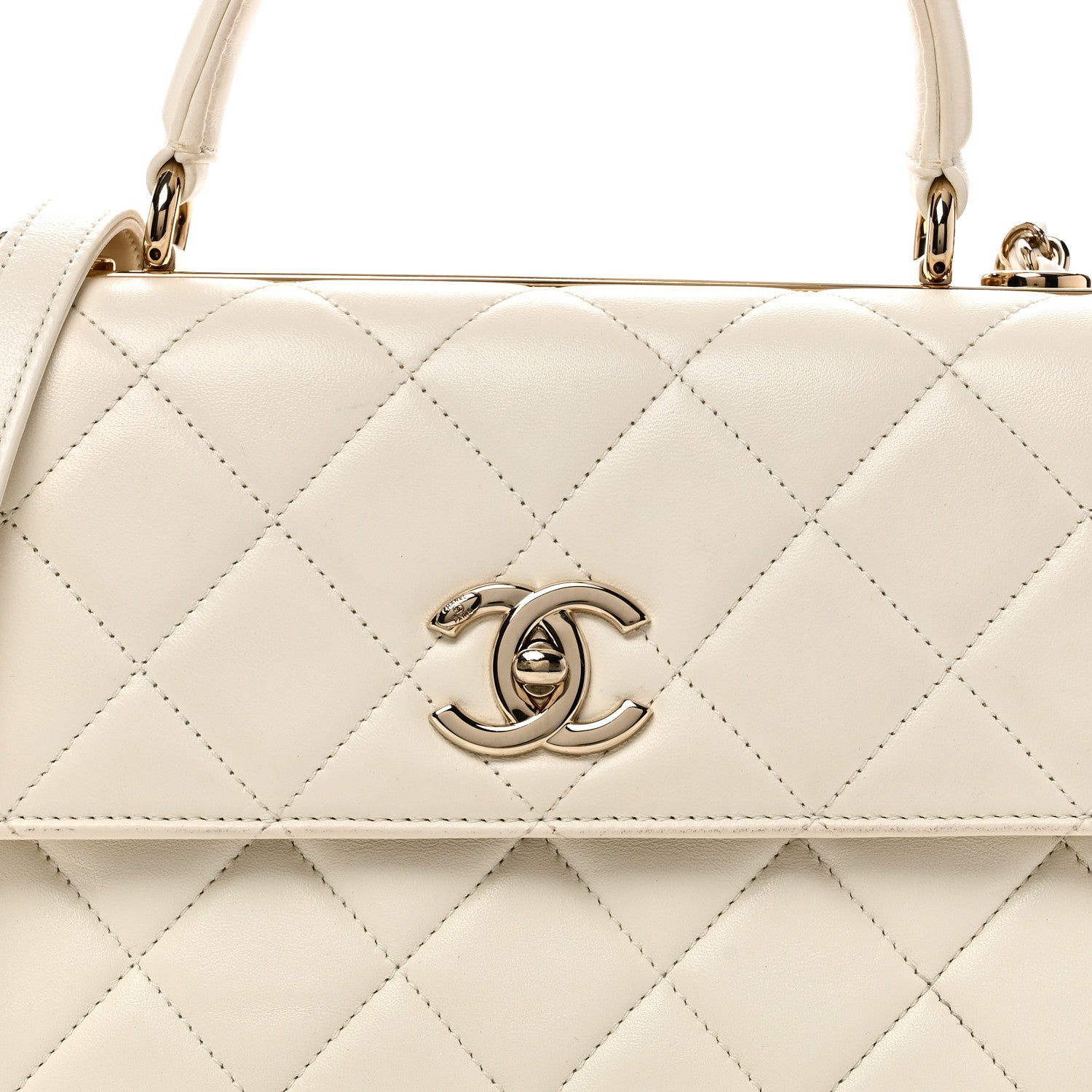 Chanel Lambskin Quilted Small Trendy CC Dual Handle Flap Bag White 8 of 10