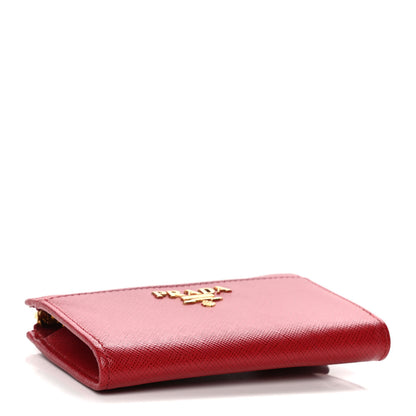 Prada Saffiano Metal Zip Around Keychain Fuoco 4 of 10
