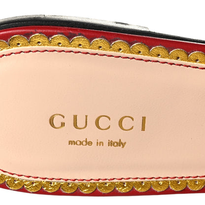 Gucci Nappa Queen Margaret Flat Slide Sandals 38 Hibiscus Red 6 of 7