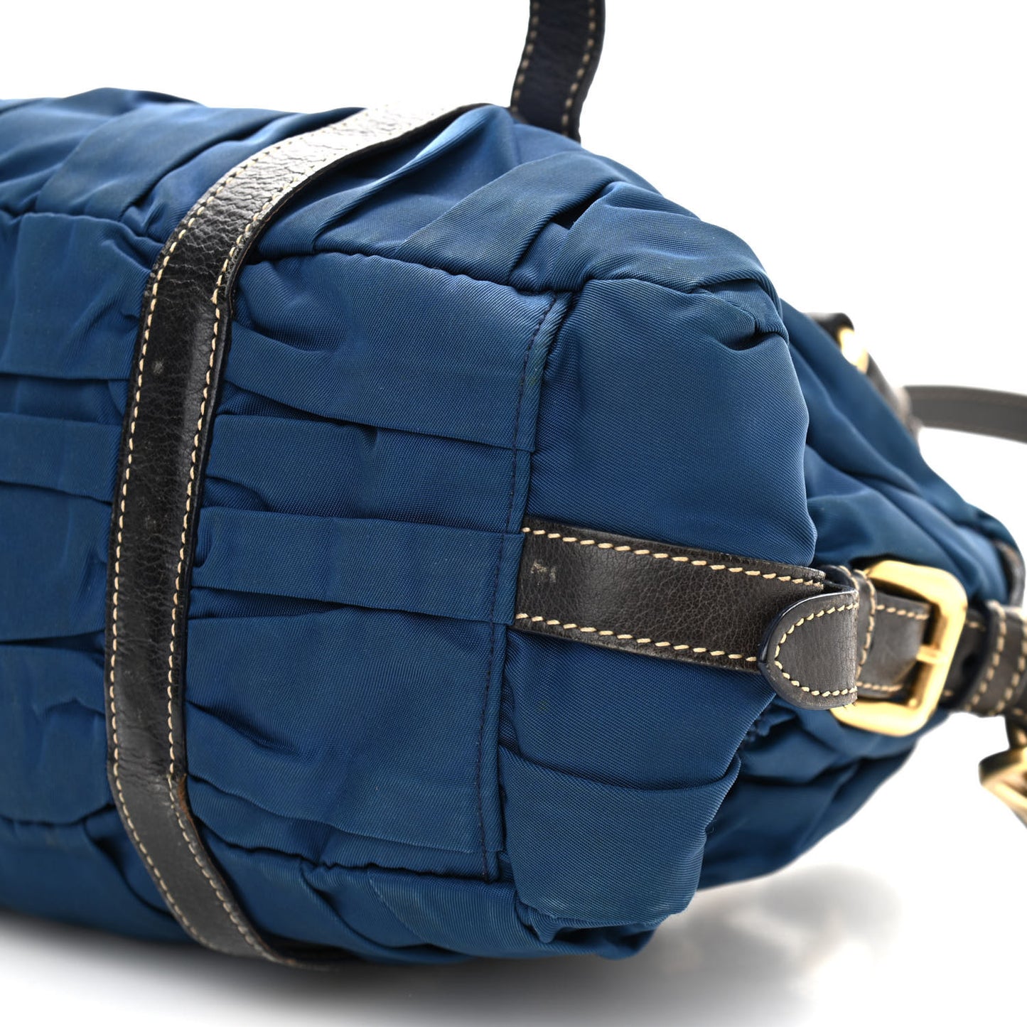 Tessuto Nylon Gaufre Shopping Satchel Bleuette