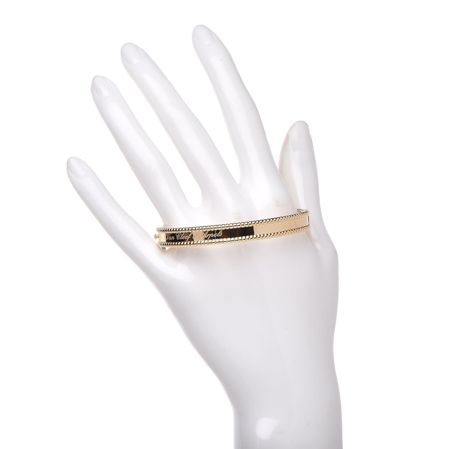 18K Yellow Gold Perlee Signature Bangle Bracelet M