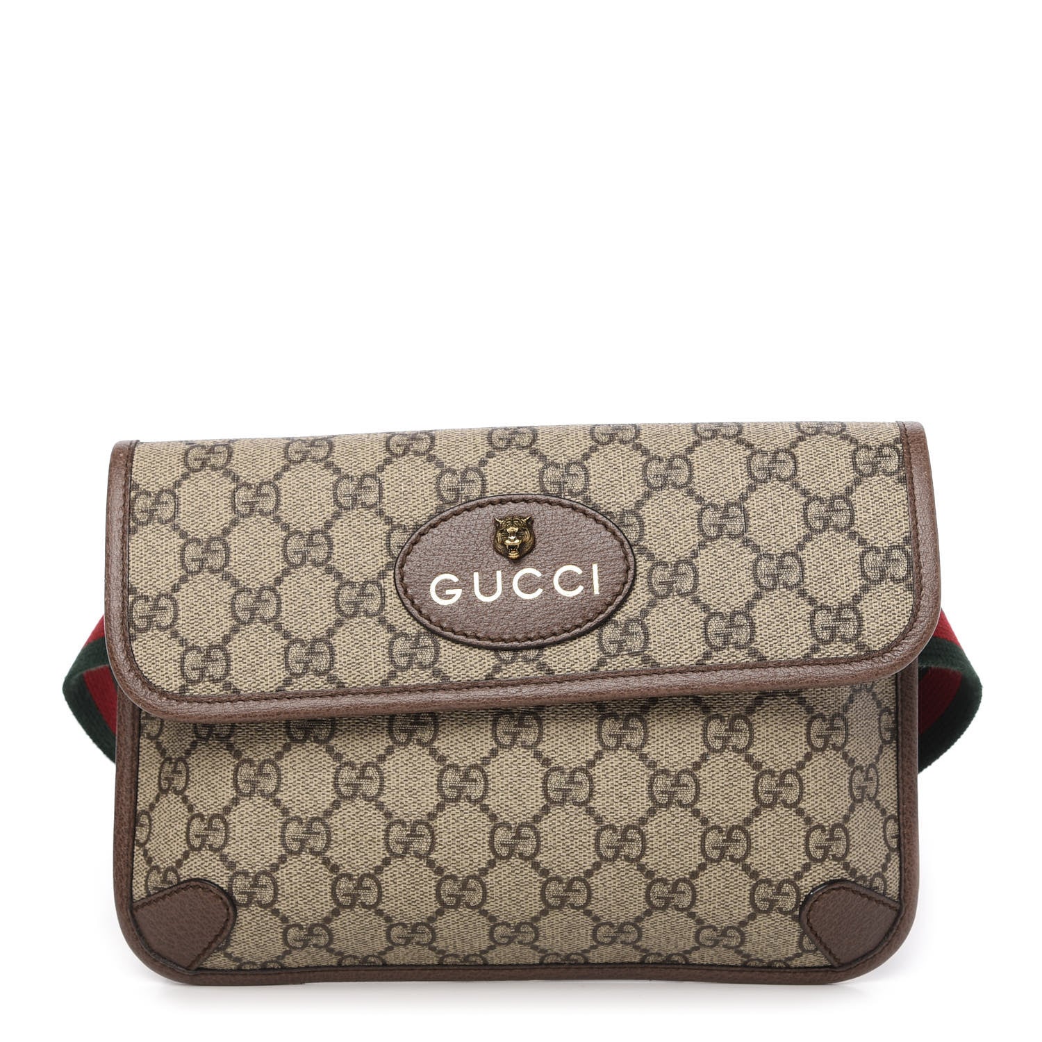Gucci GG Supreme Monogram Neo Vintage Web Belt Bag Brown 1 of 11