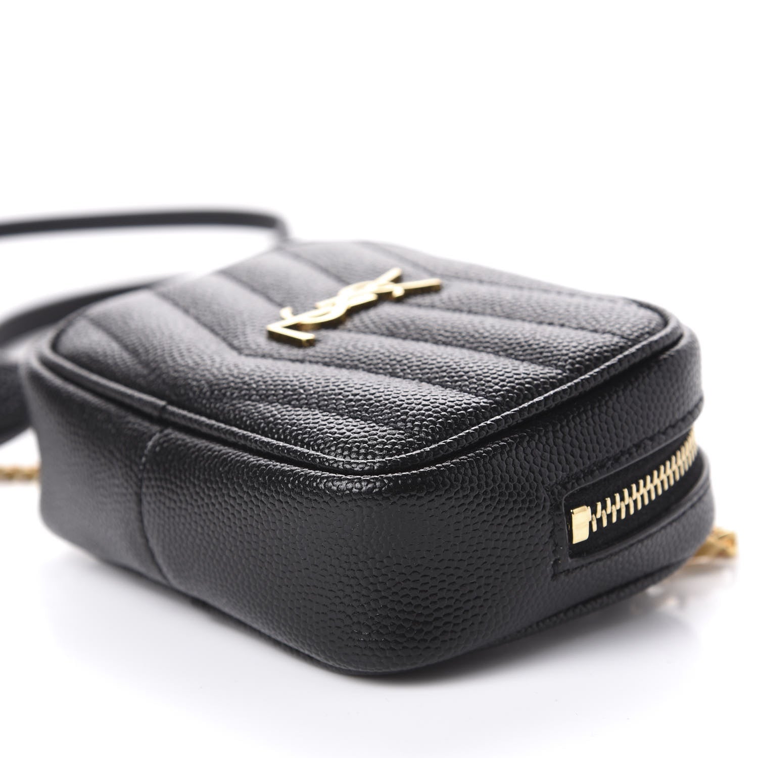 Saint Laurent Grain De Poudre Matelasse Monogram Baby Lou Camera Bag Black 9 of 12