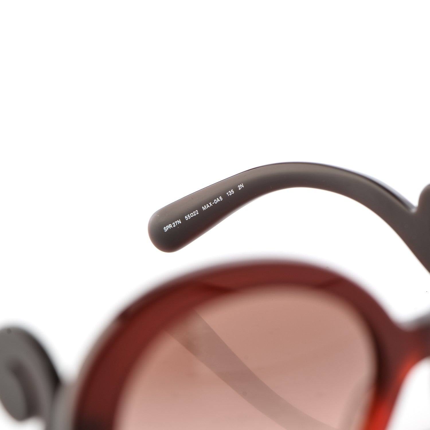 Prada Round Baroque Sunglasses SPR 27N Burgundy 5 of 9