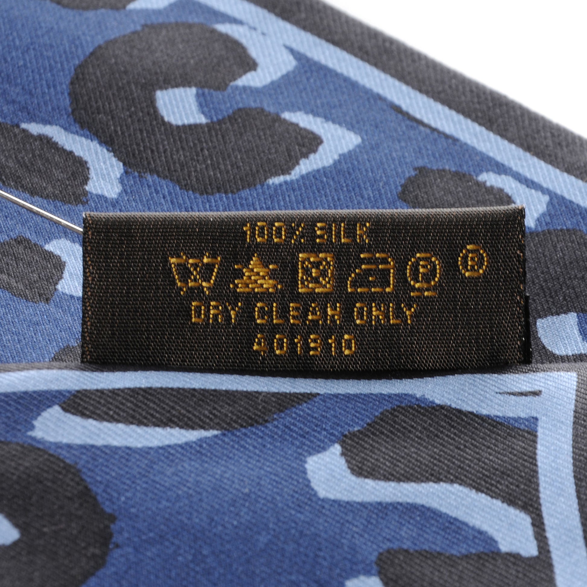Louis Vuitton Silk Leopard Bandeau Blue 5 of 5