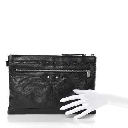 Balenciaga Agneau Arena Classic Hardware Medium Clip Black 2 of 8