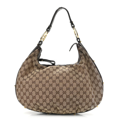 Gucci Monogram Medium Interlocking Hobo Dark Brown 1 of 18