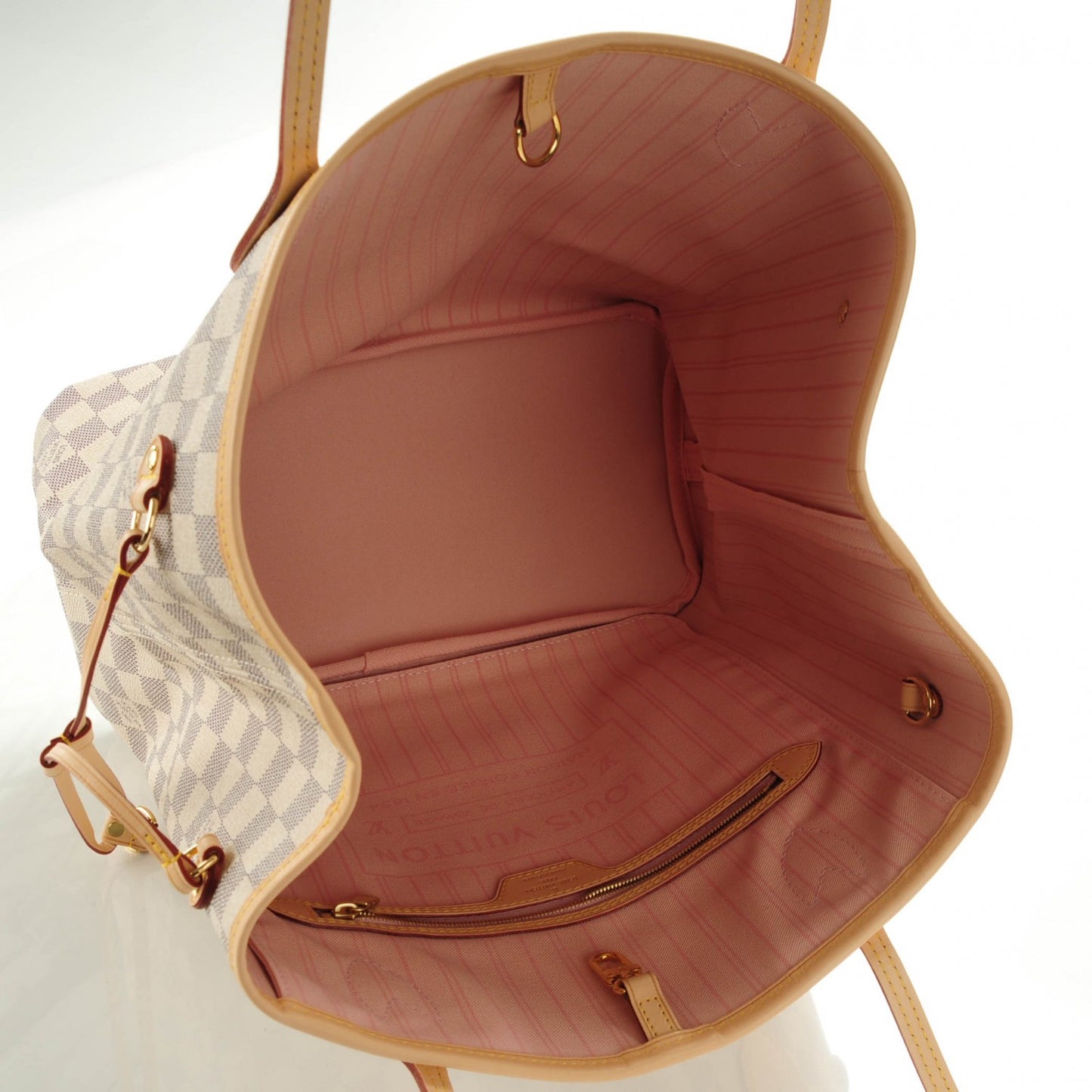 Damier Azur Neverfull MM Rose Ballerine