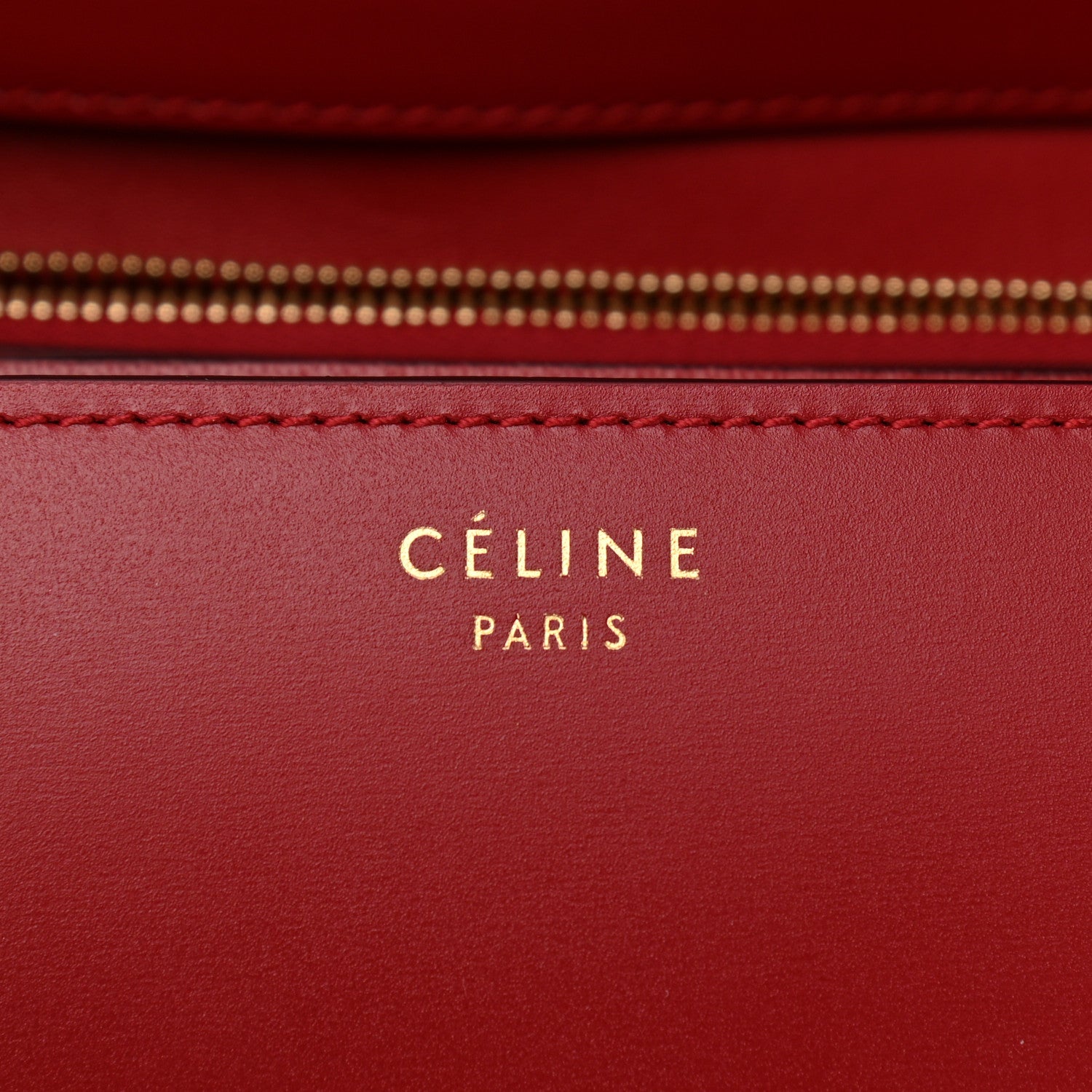 Celine Box Calfskin Medium Classic Box Flap Bag Red 6 of 10