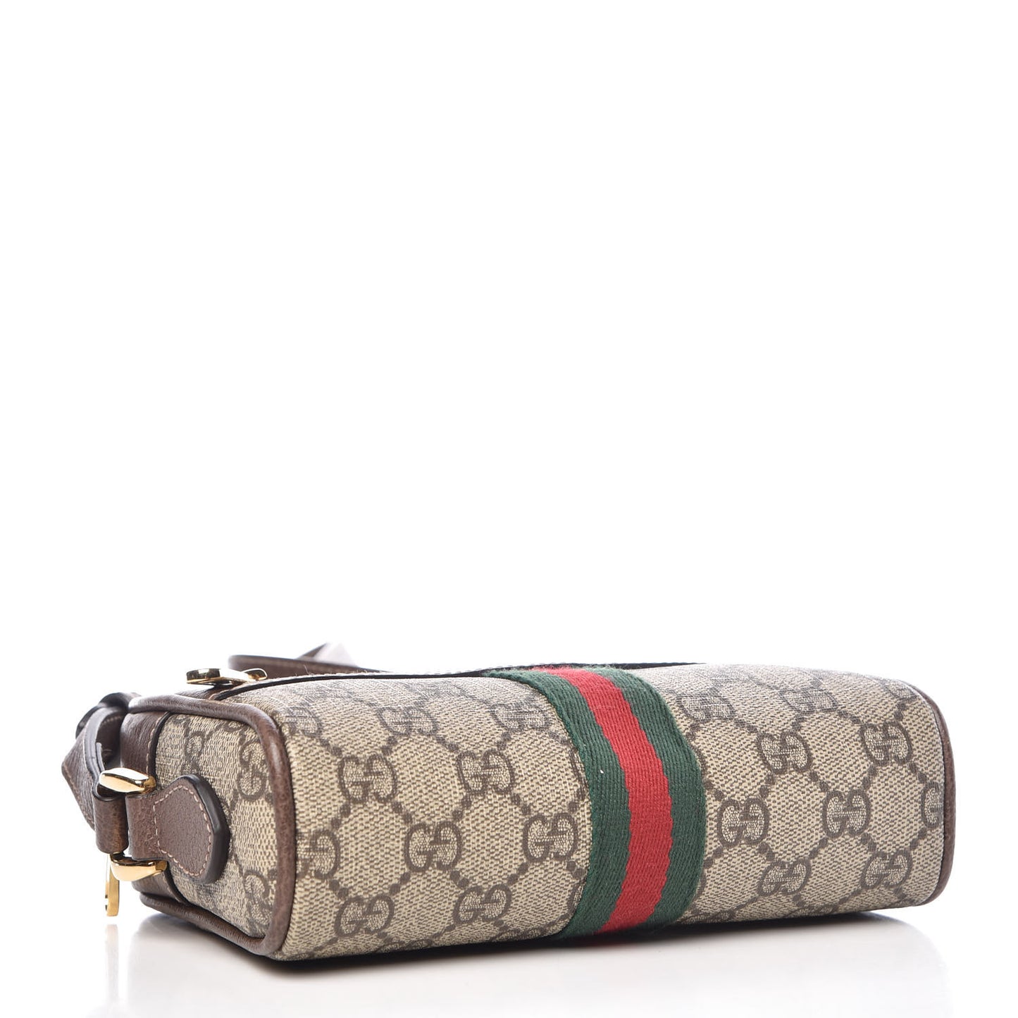 GG Supreme Monogram Web Mini Ophidia Shoulder Bag Brown