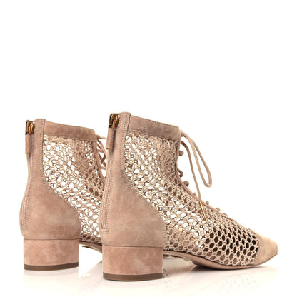 Christian Dior Suede Resille Naughtily-D 30mm Ankle Boots 38.5 Nude 4 of 16