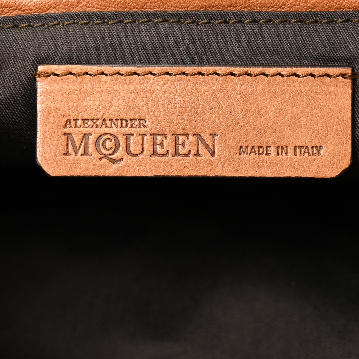 Alexander McQueen Calfskin De Manta Clutch Tan 6 of 10