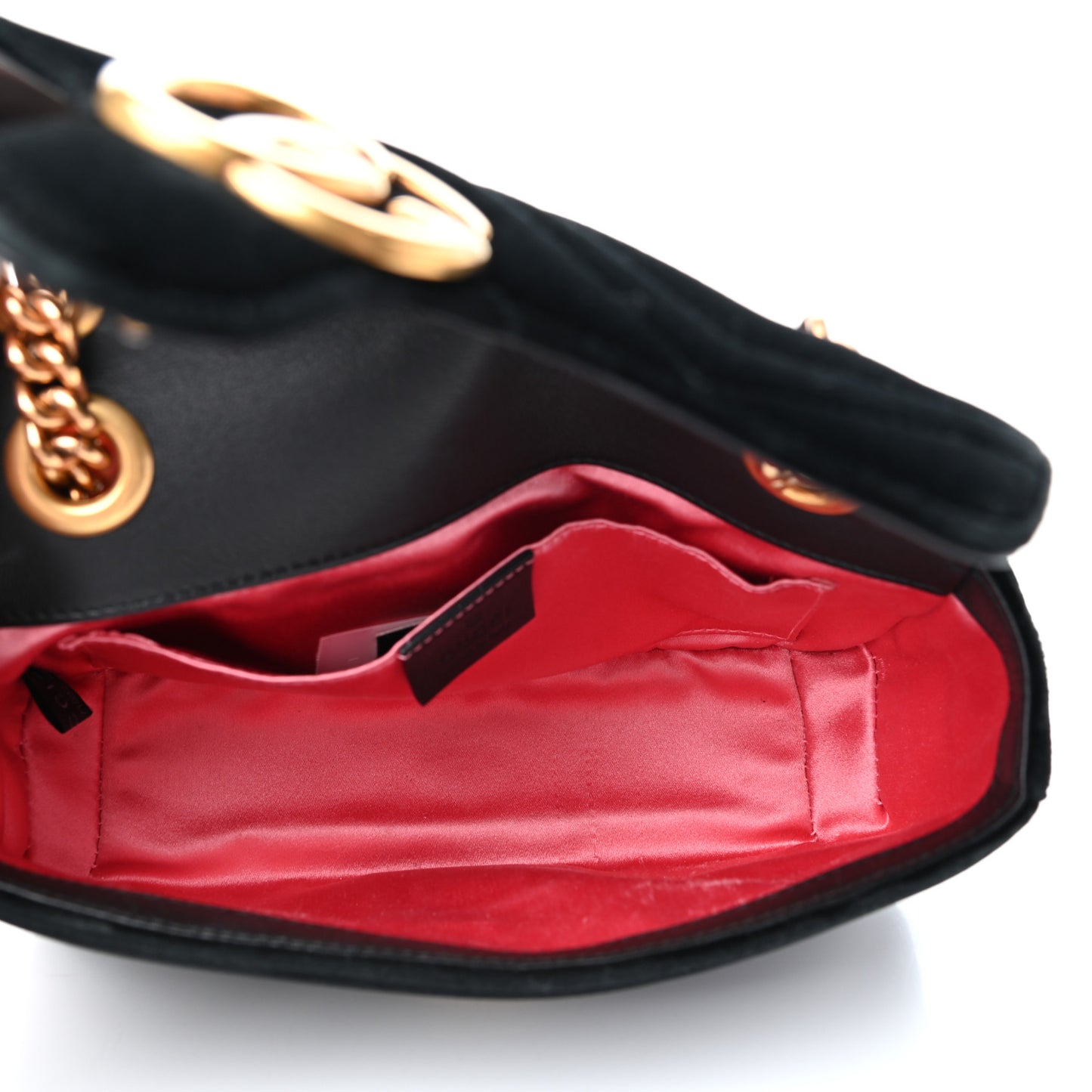 Velvet Matelasse Mini GG Marmont Shoulder Bag Black