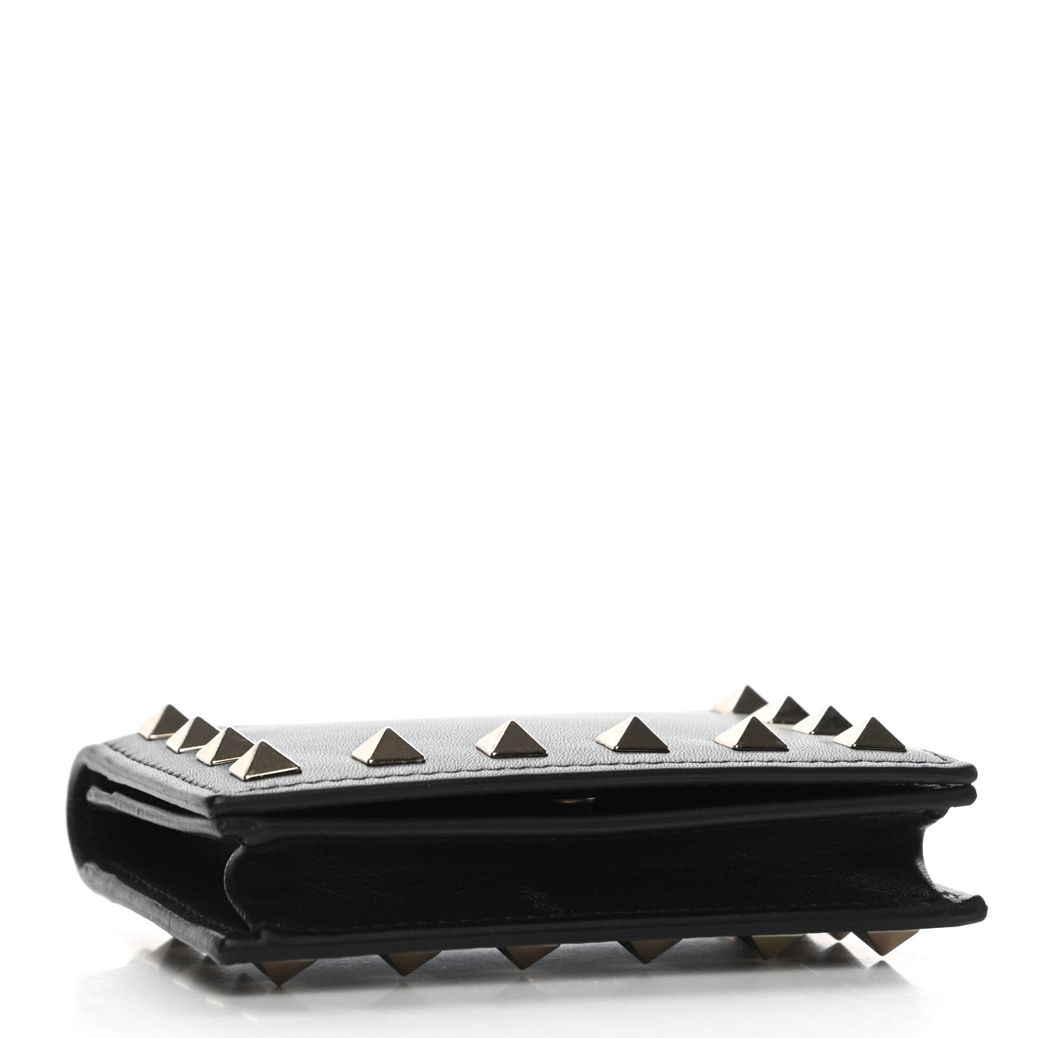 Valentino Garavani Calfskin Rockstud Bi-Fold Card Holder Black 4 of 8