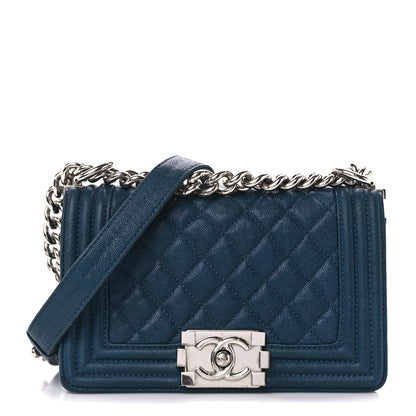 Chanel Caviar Quilted Small Boy Flap Blue 1 of 10