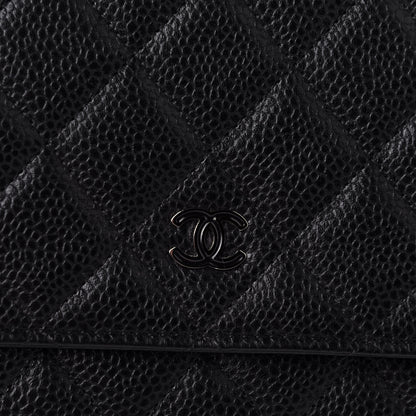 Chanel Caviar Quilted Wallet On Chain WOC Black 9 of 12