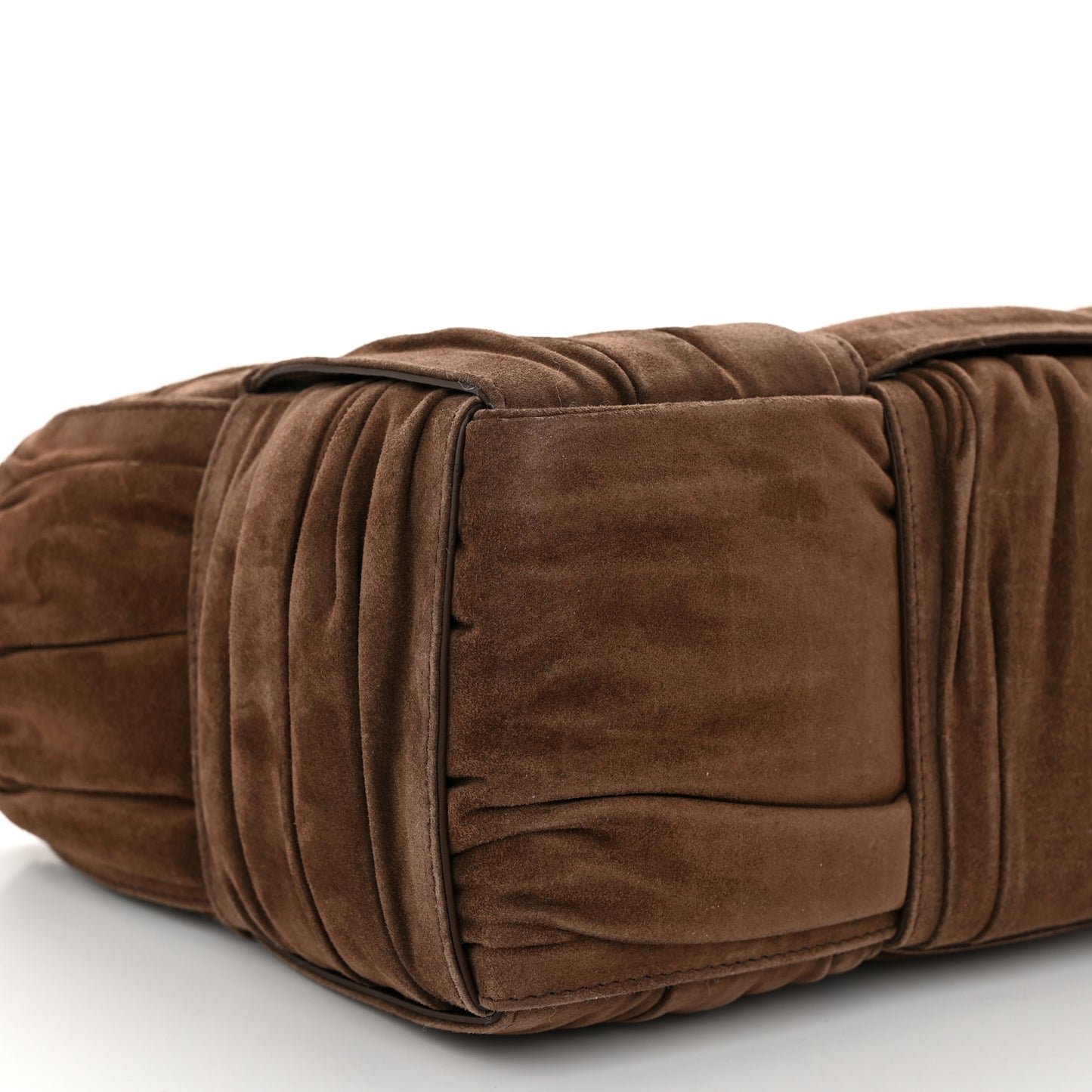 Suede Foulard Intrecciato Small Arco Tote Brownie