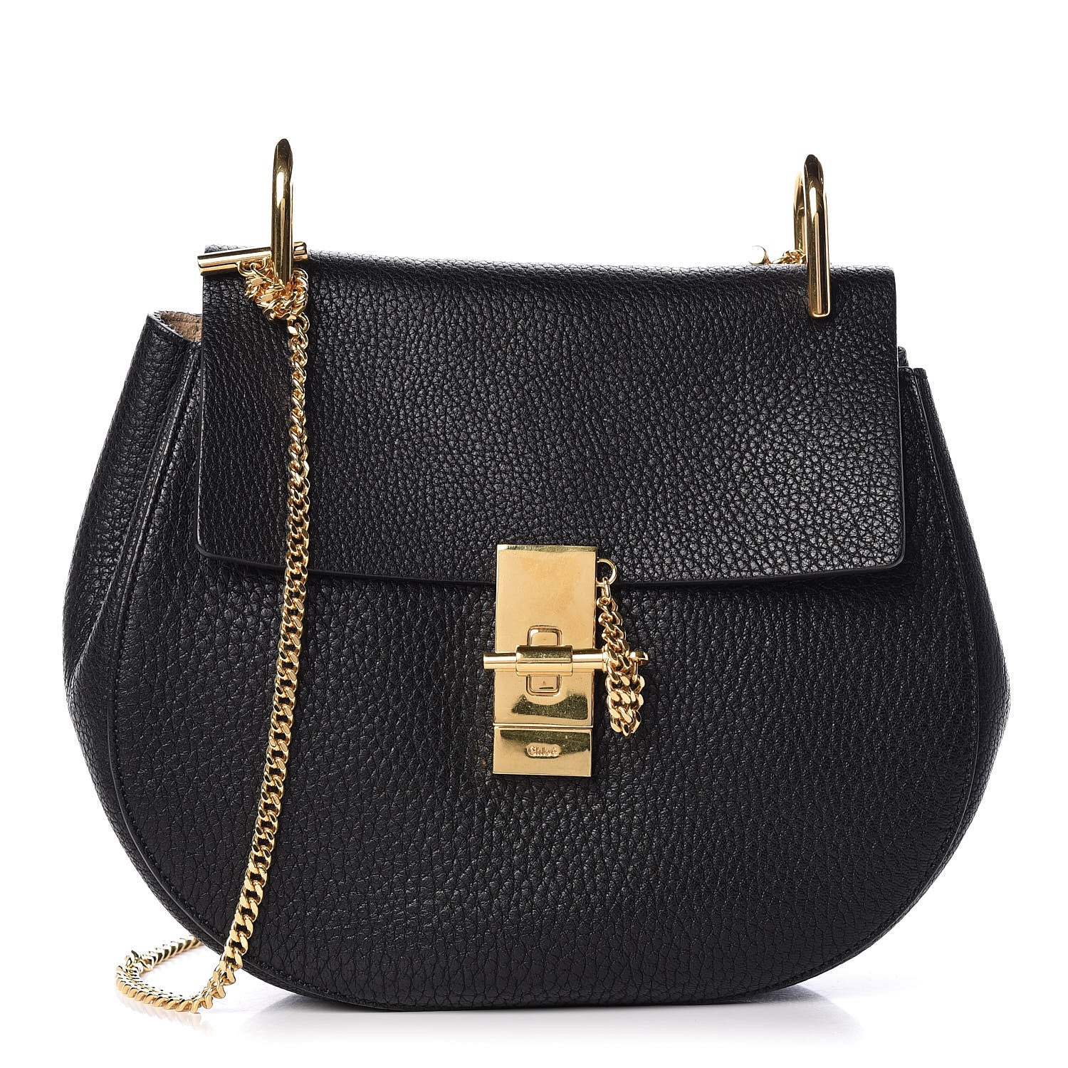 Chloe Grained Lambskin Drew Shoulder Bag Black 1 of 10