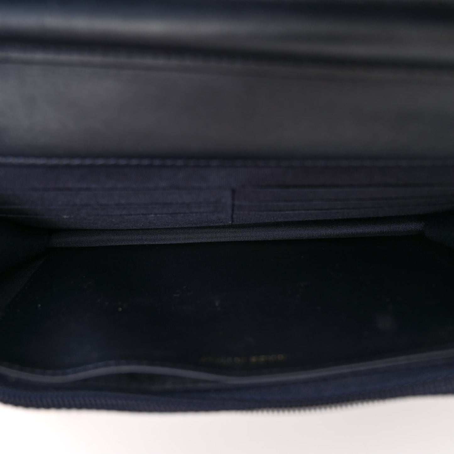 Caviar Quilted Boy Wallet On Chain WOC Navy
